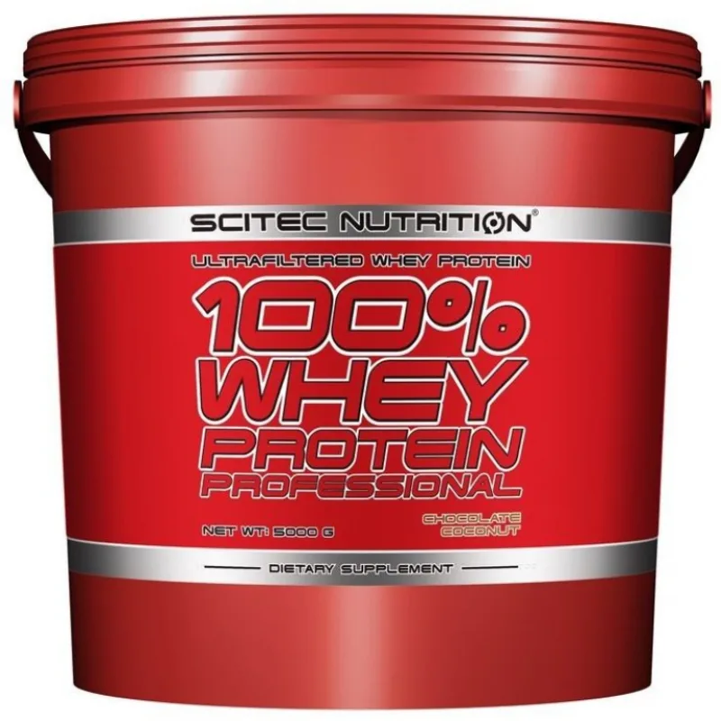 100% Whey Protein Professional 5000 g - Scitec Nutrition Príchuť: Jahoda