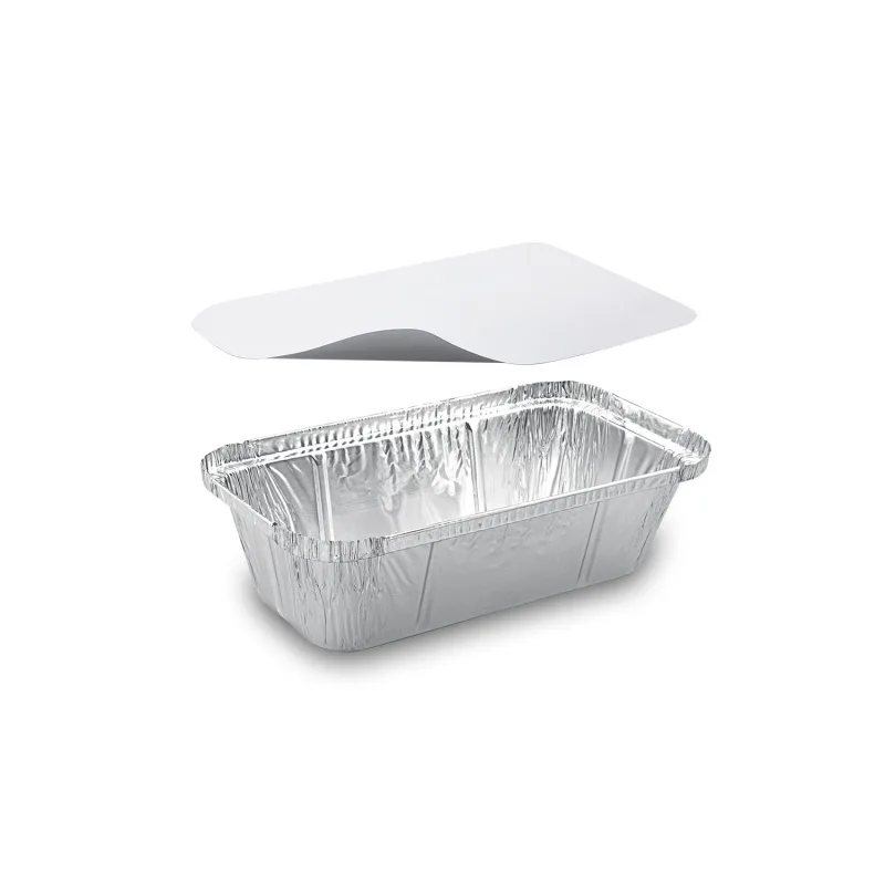 Miska (ALU) hranatá 200 x 112 x 54 mm 720ml + víčko [5 sad] (65069)