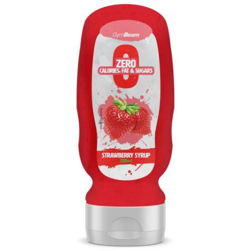 ZERO SIRUP jahoda 320 ml - GymBeam Príchuť: Jahoda