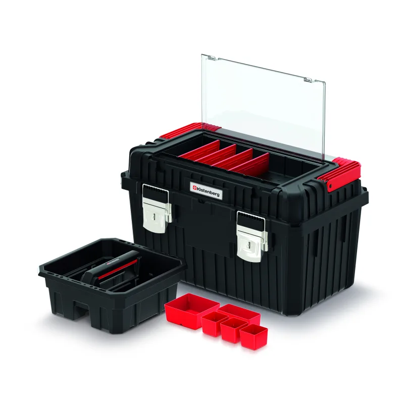Kistenberg Kufor na náradie HEAVY 585x360x337mm čierny, organizéry aj vo veku KHVA603535BSM-S411