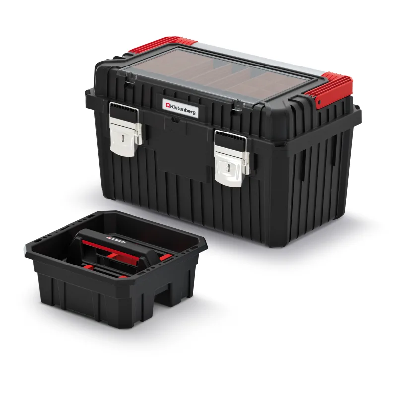 Kistenberg Kufor na náradie HEAVY 585x360x337mm čierny, organizéry aj vo veku KHVA603535BSM-S411
