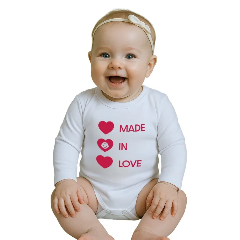 Body s potlačou New Baby MADE IN LOVE