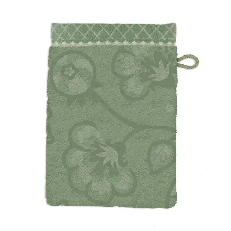 Pip Studio Jasmine Jacquard bavlněná froté žínka zelená 16x22 cm