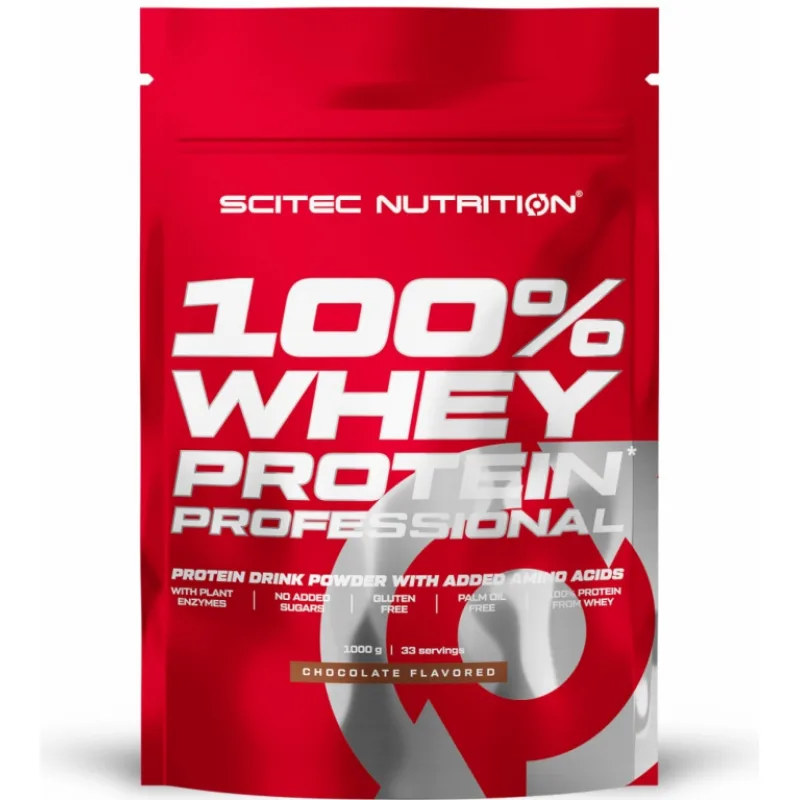 100% Whey Protein Professional 1000 g - Scitec Nutrition Príchuť: Jahoda