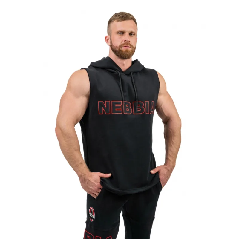 Mikina bez rukávov Iron Beast 710 Black - Nebbia Veľkosť: XL