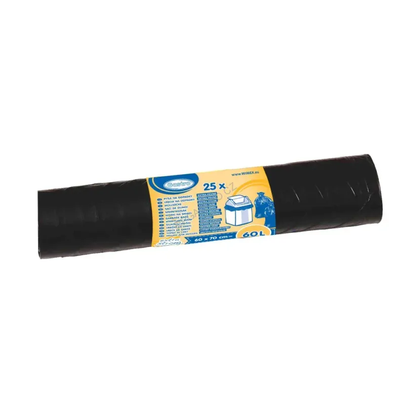 Sáčky do koše 60 l "extra pevné" černé 60 x 70 cm [25 ks] (69660 - 7A, P1)