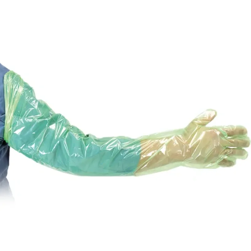 Kruuse RINS S Rektálne / inseminačné rukavice zelené 100 KS 95 cm