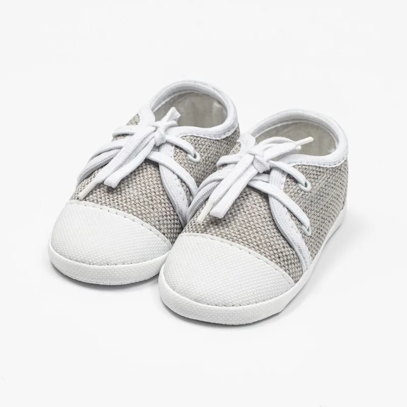 Dojčenské tenisky capačky New Baby jeans sivá 3-6 m