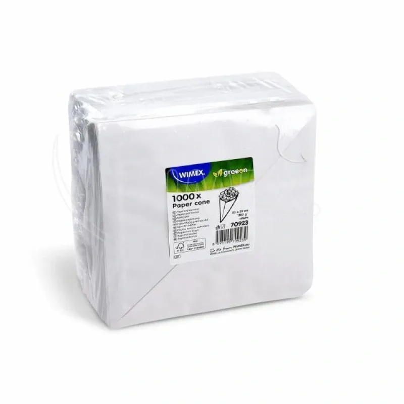 Papírový kornout (FSC Mix) bílý 23 x 23 cm `250g` vázaný [100 ks] (70923.1)