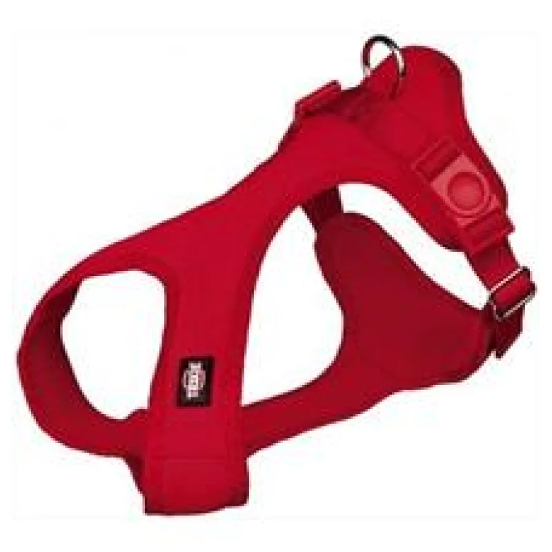 Soft postroj, jemný, vypolstrovaný červený XXS-XS 28-40 cm/15 mm