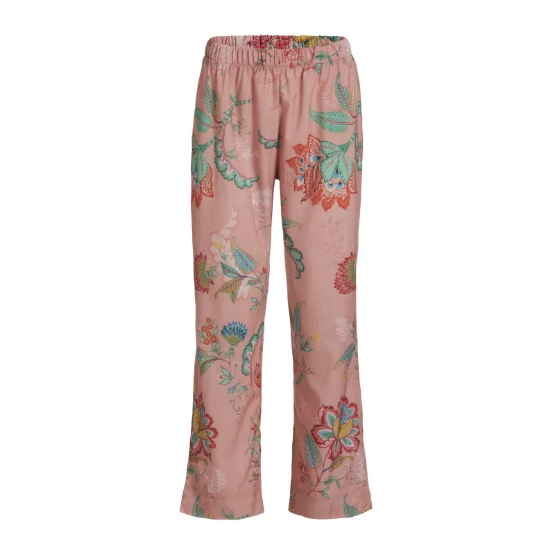 Pip Studio Belinna dámské dlouhé kalhoty Jambo Flower, růžové