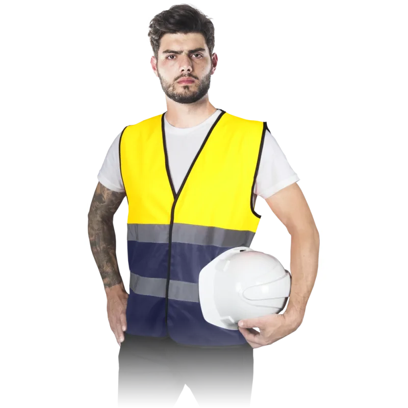 Reis KOS DOUBLE Pánska výstražná vesta 5 Pack Yellow/Blue M-3XL