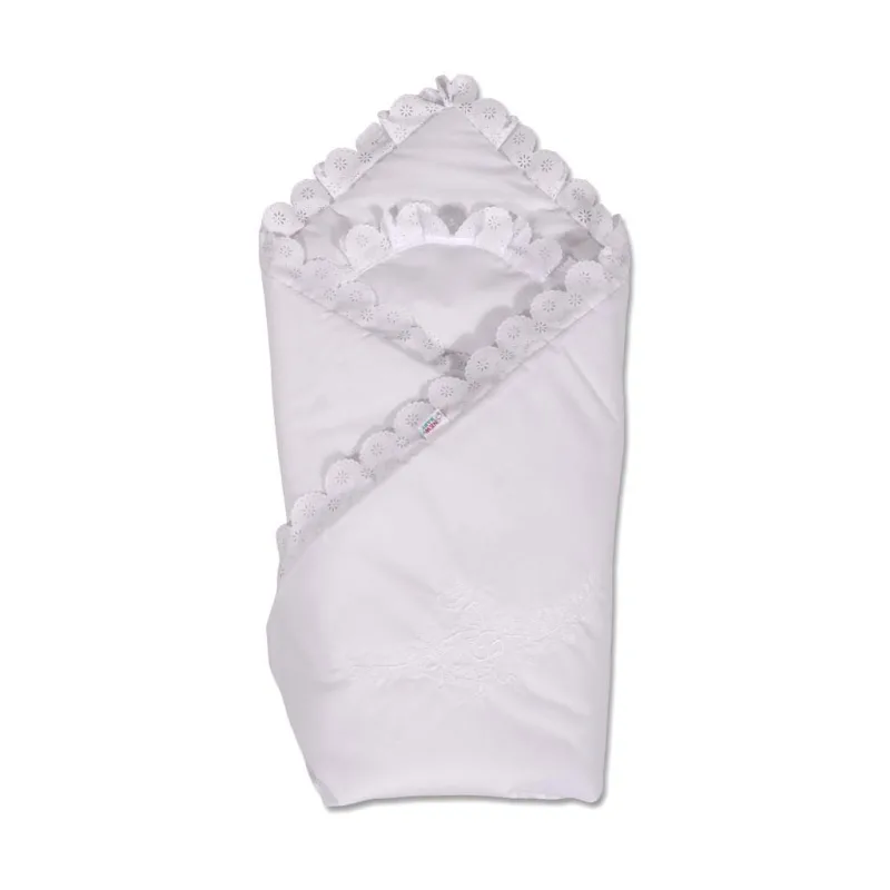 Bavlnená zavinovačka s krajkou New Baby
