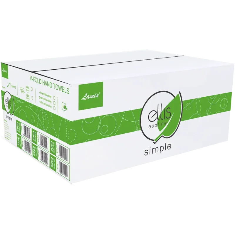 Lamix 2899 ELLIS ECOLINE 150 m 2V papierové uteráky biele 3000 ks