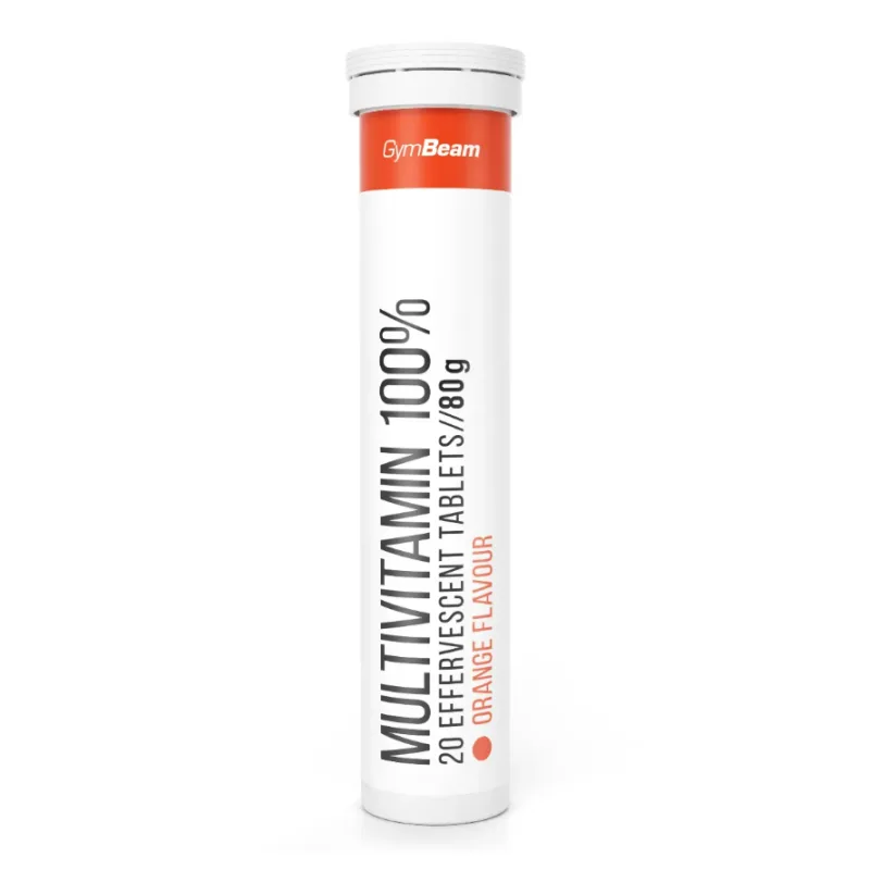 Multivitamín 100% šumivý 20 tabliet - GymBeam Príchuť: Pomaranč