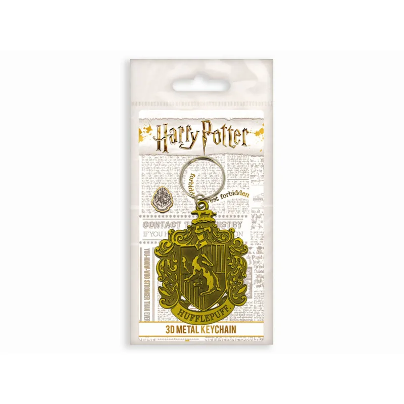 Harry Potter Hufflepuff - Bifľomor kovový prívesok na kľúče