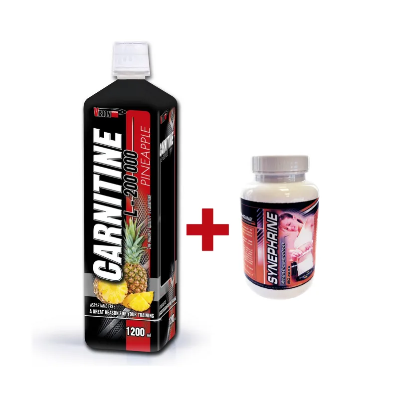 L-Carnitine 200 000 mg - 1200 ml + Synephrine 80 kapsúl - Vision Nutrition Príchuť: Pomaranč