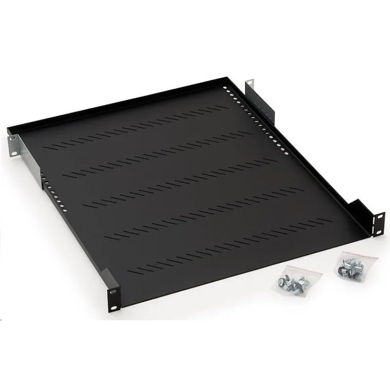 TRITON Regál s perforáciou 19", 1U/ 350 mm, nosnosť 40 kg, sivý RAC-UP…