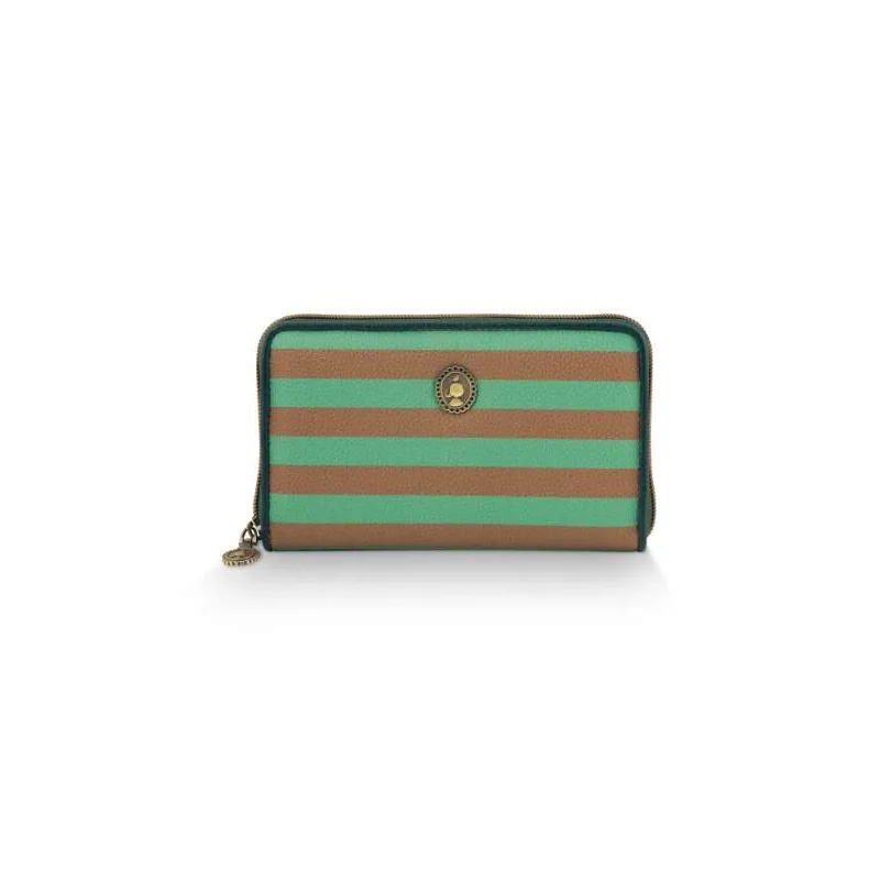 Pip Studio Willow Stripe Green peněženka, zelená