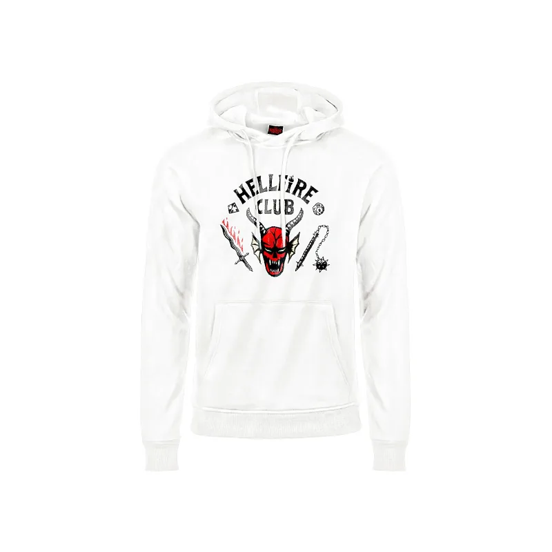 Stranger Things - Hellfire Club mikina biela pánska