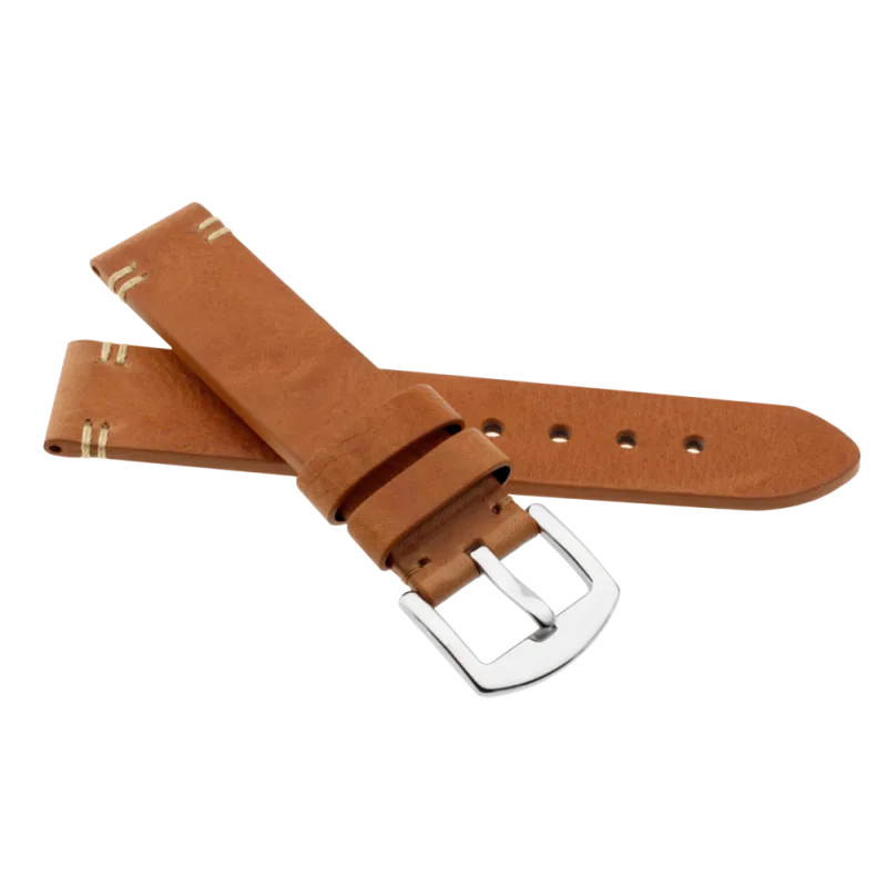 JVD Kožený unisex hnědý řemínek na hodinky R41803/24