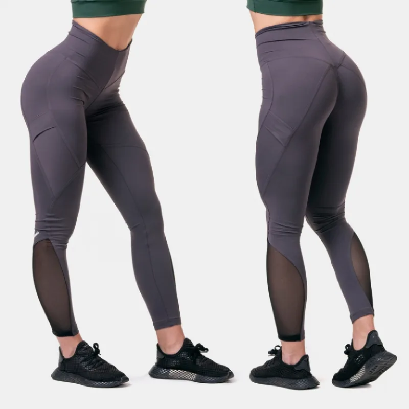 Fit and Smart legíny s vysokým pásom 572 Marron - NEBBIA Veľkosť: XS