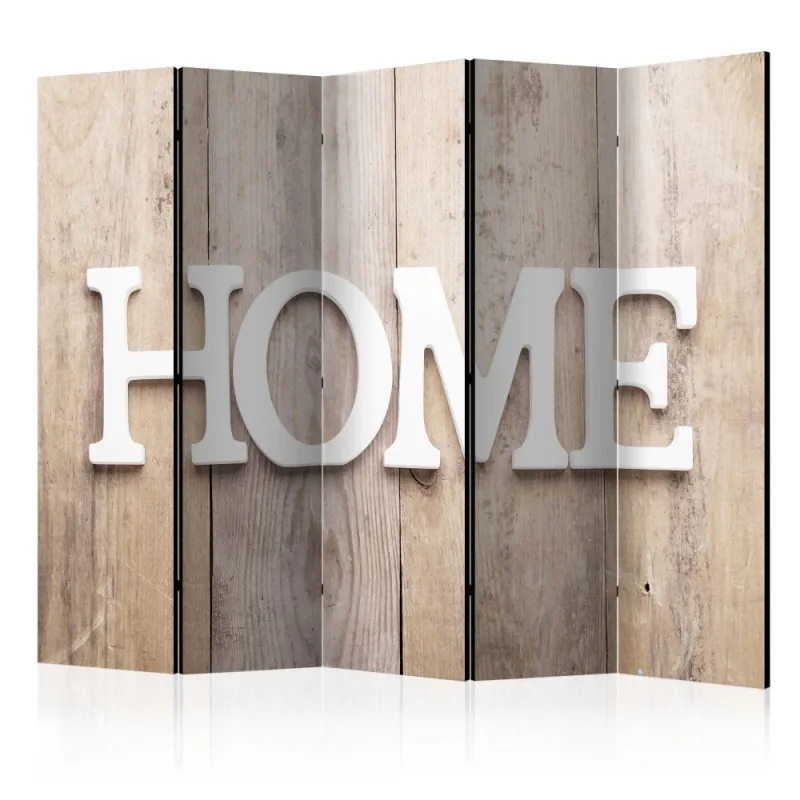 Artgeist Paraván - Room divider – Home on wooden boards
