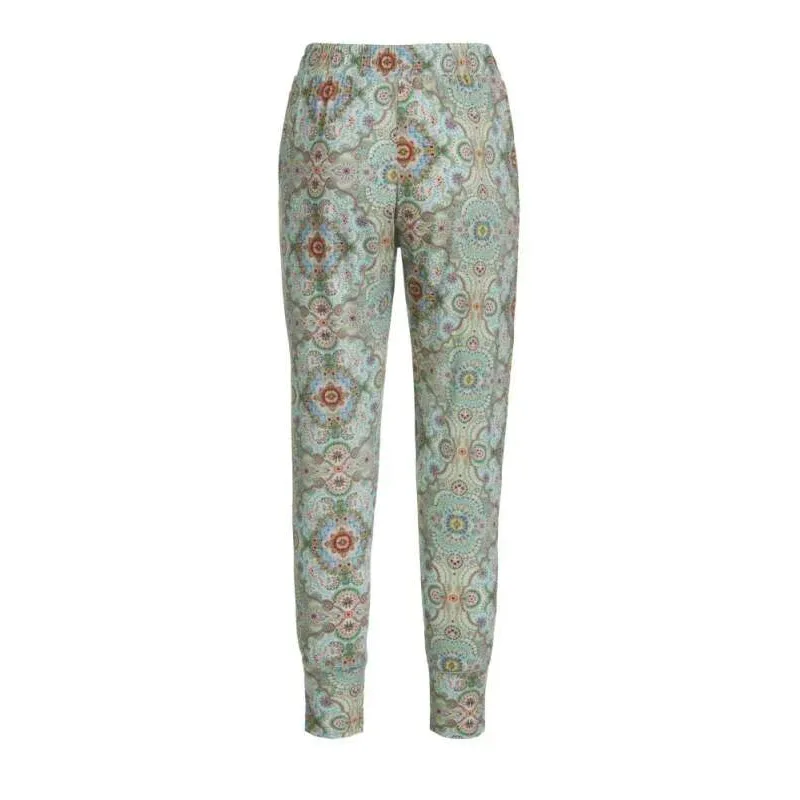 Pip Studio Bobien dámské dlouhé kalhoty Moon Delight, zelené