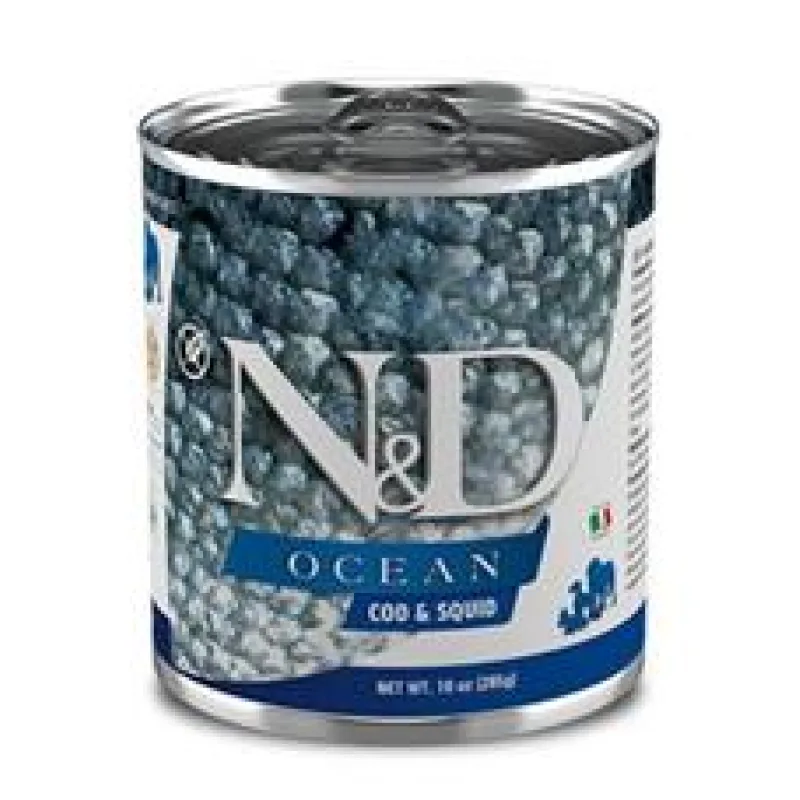 N&D DOG OCEAN Adult Codfish & Squid 285 g + 1 ks ZDARMA