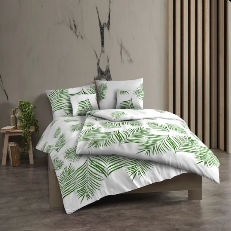 Bavlnené obliečky renforcé TROPICAL biele 200x200/2x70x90 cm