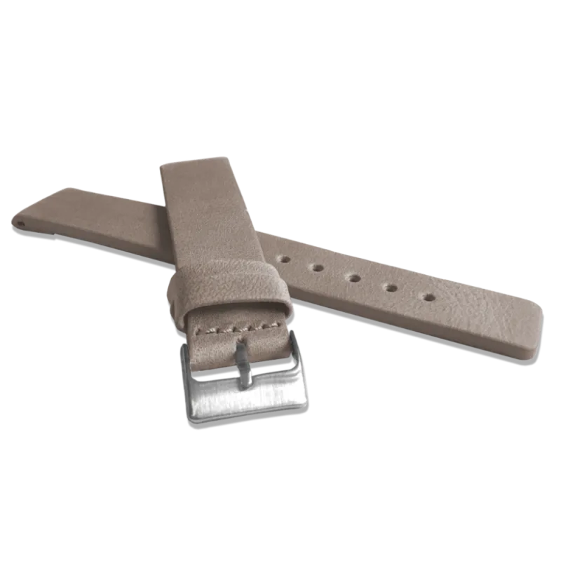 LAVVU Béžový hladký řemínek PLAIN z luxusní kůže Top Grain - 18 LSCUF18