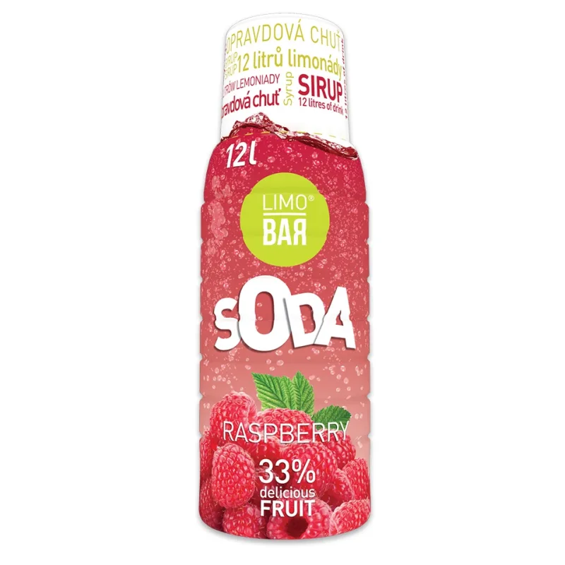 Sirup s příchutí Malina (Raspberry) 500 ml Limobar (CH3C)