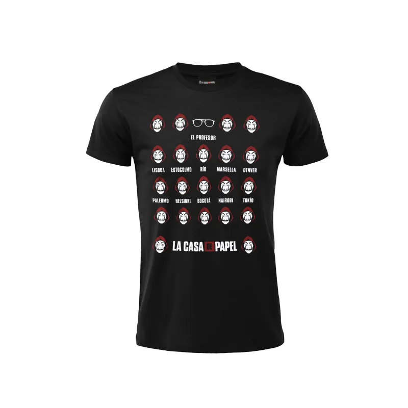 La casa de papel (Money Heist / Papierový dom) tričko čierne pánske