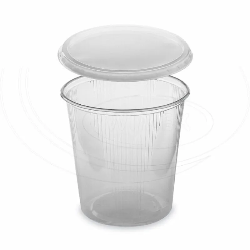 Miska kulatá průhledná 500 ml + víčko (PP) [2 x 50 ks] (PP517.1)