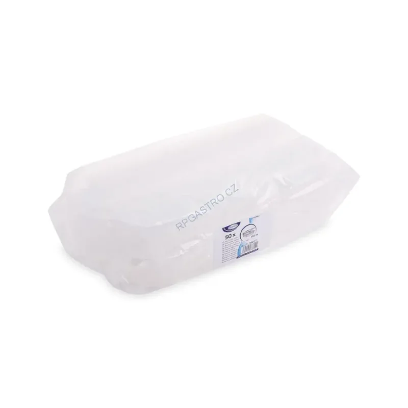 Miska oválná průhledná s víčkem 250 ml (PP) [50 ks] (73802)