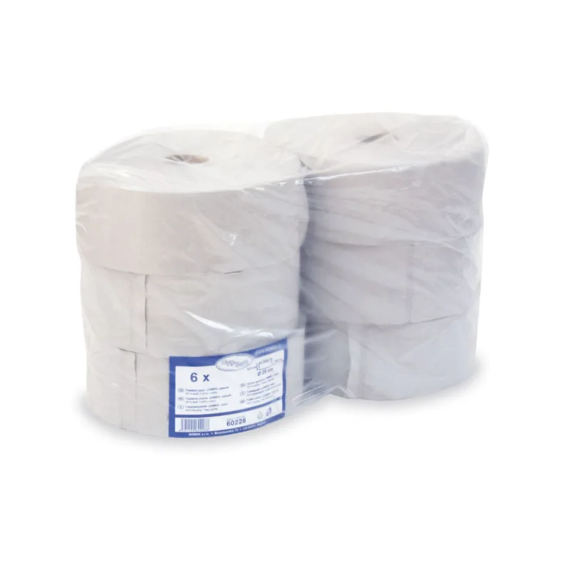 NEPOSÍLÁME - Toaletní papír JUMBO 1-vrstvý Ø 28 cm, návin 300 m, natural [6 ks] (60228 - CH5A) Pouze osobní odběr