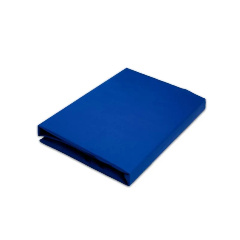 Napínacie saténové prestieradlo tmavo modré 180x200 cm