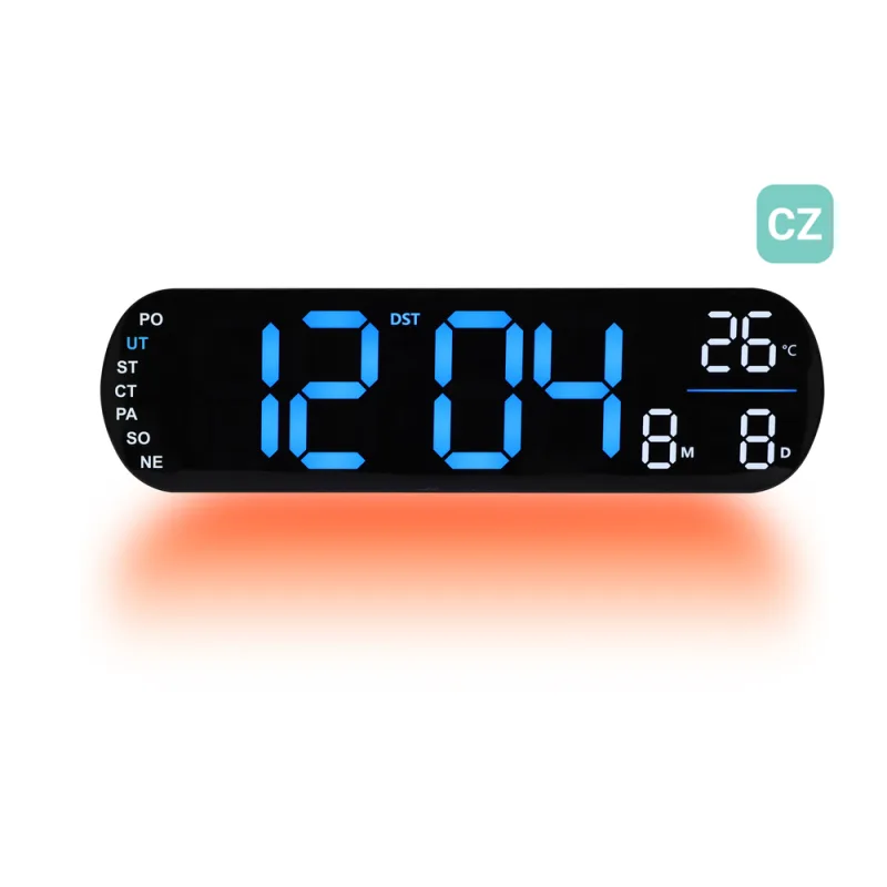 JVD Digitální černé hodiny s LED modrými číslicemi JVD DH5502.2
