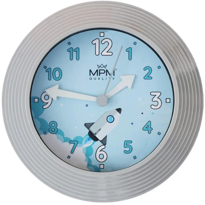 MPM Dětské nástěnné modré hodiny - Raketa MPM E01.2690.72