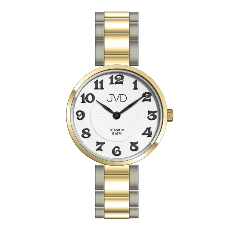 JVD Dámské luxusní zlacené titanové hodinky JVD J5033.3