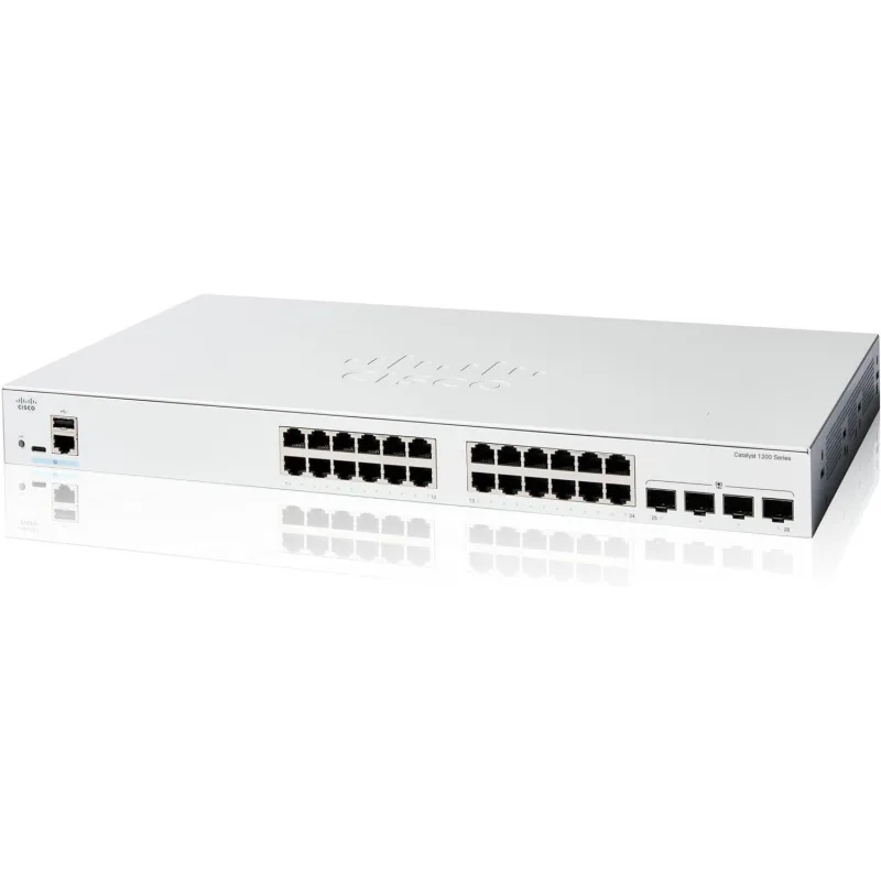 Cisco Catalyst switch C1200-24T-4G (24xGbE, 4xSFP, fanless) - REFRESH…