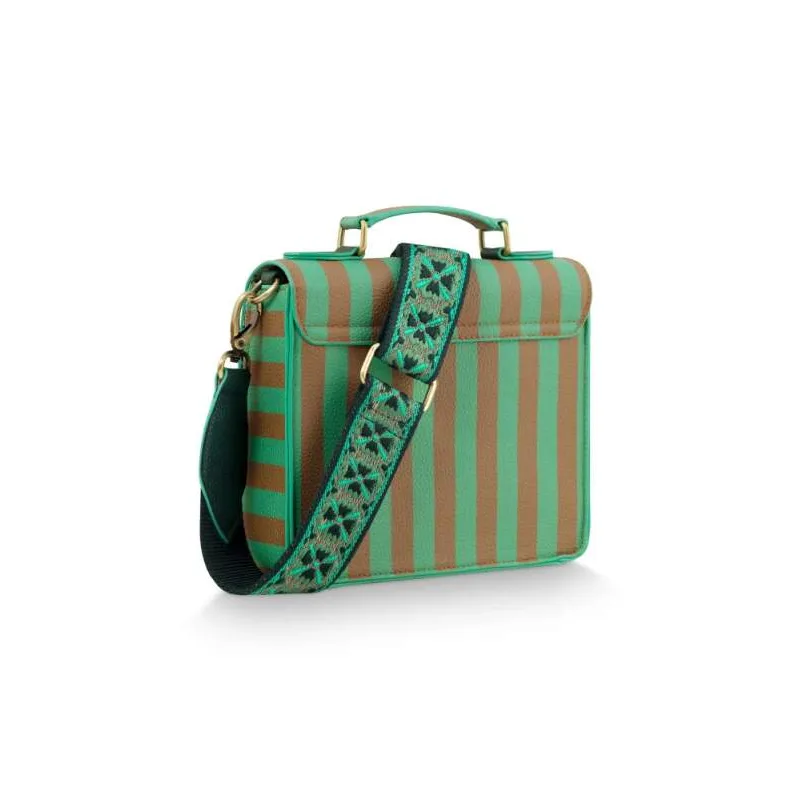 Pip Studio Frances Stripe Cross Body kabelka, zelená