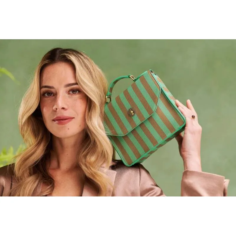Pip Studio Frances Stripe Cross Body kabelka, zelená