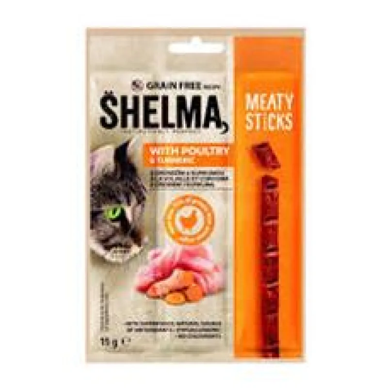 Shelma Sticks s drůbežím a kurkumou 15g