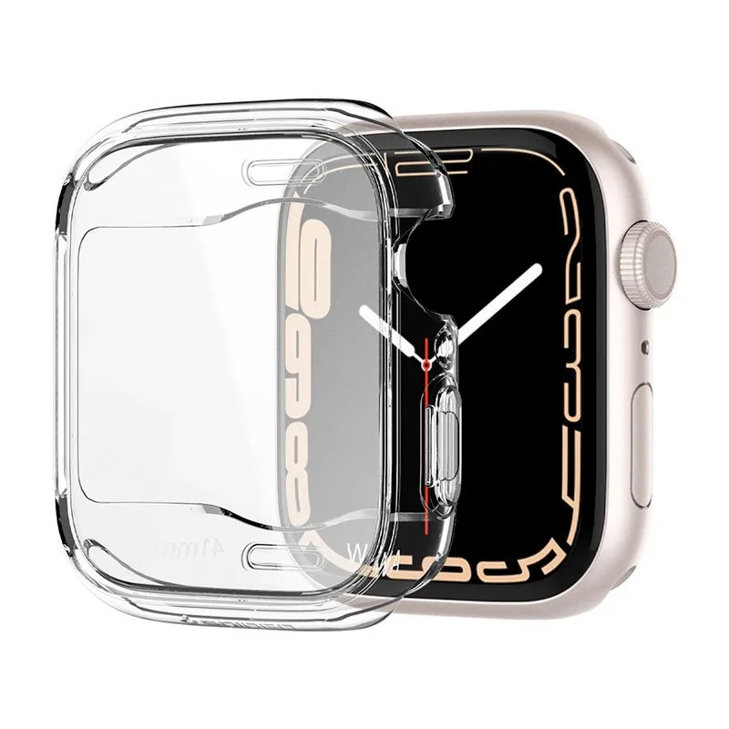 Spigen kryt Ultra Hybrid pre Apple Watch 7/8 41mm - Crystal Clear ACS04188