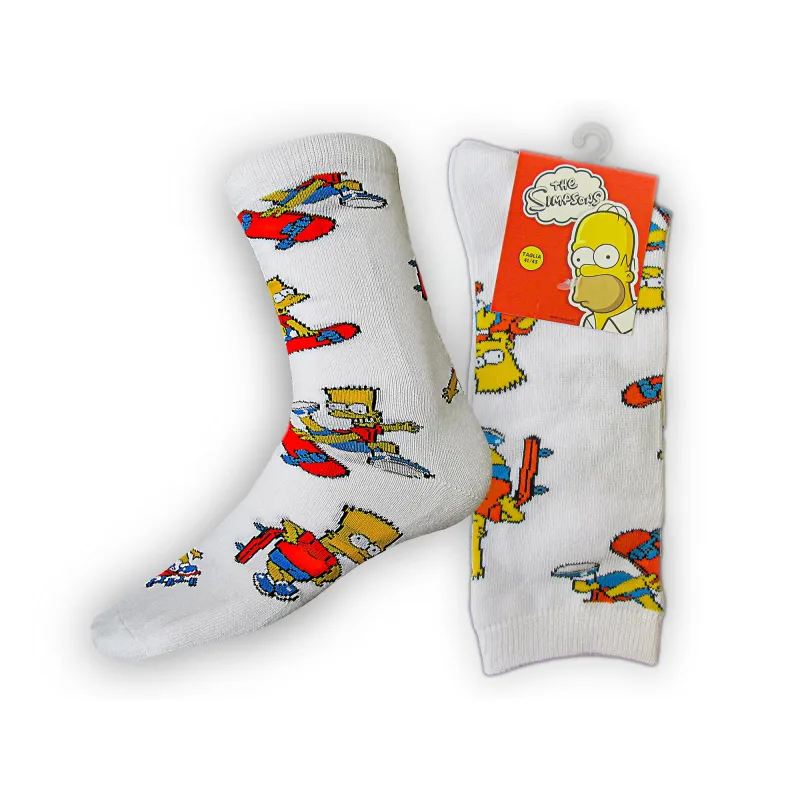 The Simpsons (Simpsonovci) ponožky biele - SKLADOM