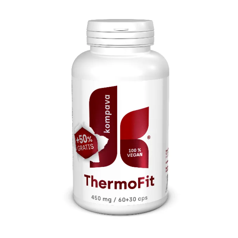 Termogénny spaľovač tukov ThermoFit 60 kapsúl + 30 kapsúl naviac ZDARMA - Kompava