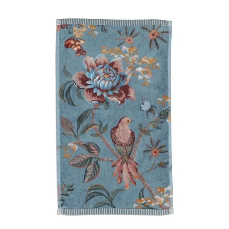 Pip Studio bavlněný froté ručník na ruce Secret Garden modrý 30x50 cm