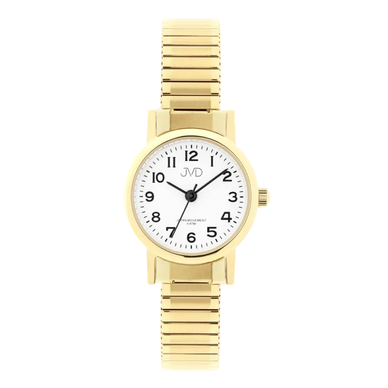 JVD Dámské čitelné elegantní zlacené náramkové hodinky JVD steel J4010.5