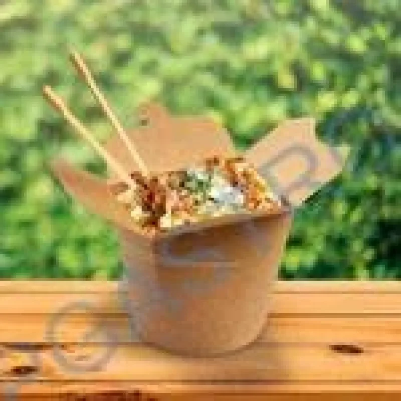 Food box Asia (PAP/PE) kraft 750ml/26oz [50 ks](76918)